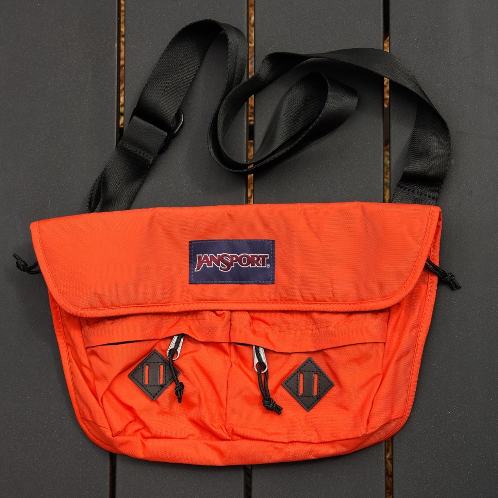 Jansport Messenger Bag, Like New, Red/Orange Fabric